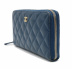 CHANEL (シャネル) Quilted Caviar L Gusset Zip Wa ネイビー A50097 22940355：44800円