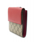 GUCCI (グッチ) 2つ折り財布 レッド×ベージュ GGプラス 410104 2184：15800円