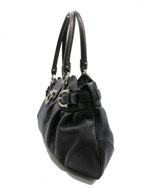 Salvatore Ferragamo（サルヴァトーレ フェラガモ）Salvatore Ferragamo (サルヴァトーレフェラガモ) ガンチーニマリッサハンドバッグ ブラック AB-21 B234 レザーの古着・服飾アイテム