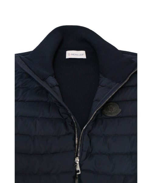 MONCLER（モンクレール）MONCLER (モンクレール) ニット切替ダウンベスト ネイビー サイズ:M 未使用品の古着・服飾アイテム