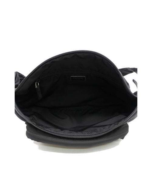 PRADA（プラダ）PRADA (プラダ) ナイロンウエストバッグ ブラック TESSUTO MONTAGN 2VL005の古着・服飾アイテム