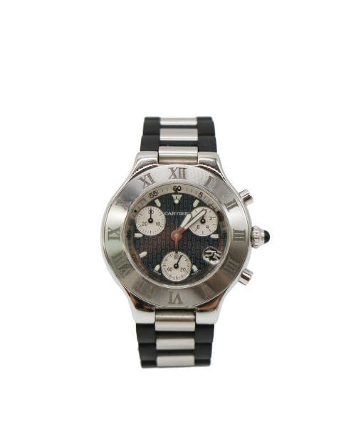 Cartier（カルティエ）Cartier (カルティエ) マスト21 クロノスカフ 2424 クォーツの古着・服飾アイテム