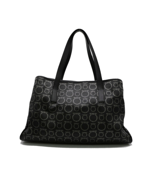 Salvatore Ferragamo（サルヴァトーレ フェラガモ）Salvatore Ferragamo (サルヴァトーレフェラガモ) ガンチーニトートバッグ ブラック AU-21 7918の古着・服飾アイテム