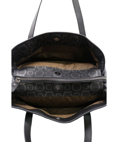 Salvatore Ferragamo（サルヴァトーレ フェラガモ）Salvatore Ferragamo (サルヴァトーレフェラガモ) ガンチーニトートバッグ ブラック AU-21 7918の古着・服飾アイテム