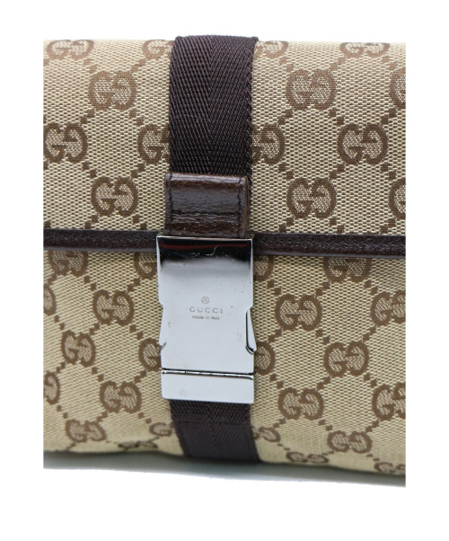 GUCCI（グッチ）GUCCI (グッチ) GGキャンバスウエストポーチ ブラウン 131236 200047の古着・服飾アイテム
