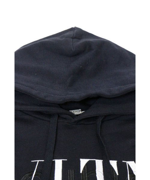 VALENTINO（ヴァレンティノ）VALENTINO×DOUBLET (ヴァレンティノ×ダブレット) コラボフーディ ブラック サイズ:Mの古着・服飾アイテム