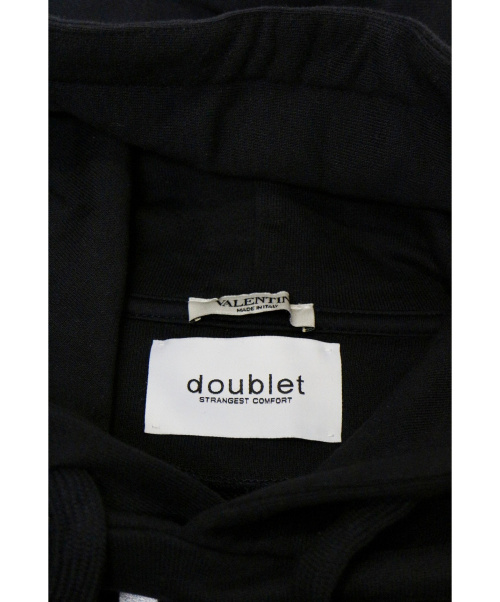 VALENTINO（ヴァレンティノ）VALENTINO×DOUBLET (ヴァレンティノ×ダブレット) コラボフーディ ブラック サイズ:Mの古着・服飾アイテム