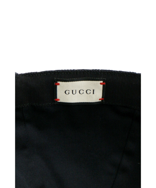 GUCCI（グッチ）GUCCI (グッチ) GGキャンバスキャップ ブラックの古着・服飾アイテム