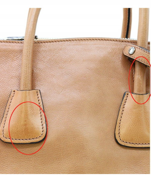 PRADA（プラダ）PRADA (プラダ) トートバッグ ベージュ B2625Mの古着・服飾アイテム