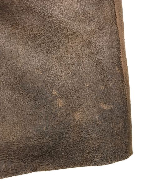 RALPH LAUREN（ラルフローレン）RALPH LAUREN (ラルフローレン) ラムレザームートンコート ブラウン サイズ:4の古着・服飾アイテム