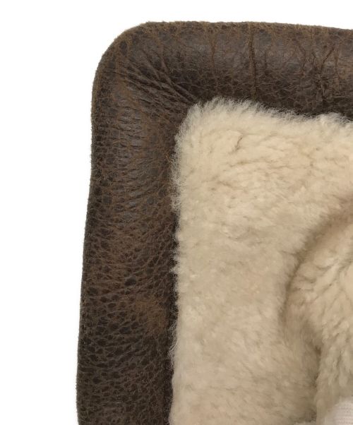 RALPH LAUREN（ラルフローレン）RALPH LAUREN (ラルフローレン) ラムレザームートンコート ブラウン サイズ:4の古着・服飾アイテム