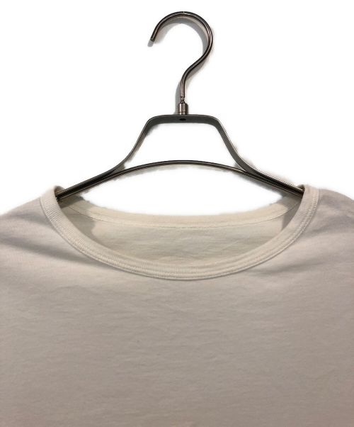 Martin Margiela 10（マルタン・マルジェラ 10）Martin Margiela 10 (マルタン・マルジェラ 10) 反転ロゴ刺繍クルーネックTシャツ ホワイト サイズ:Sの古着・服飾アイテム