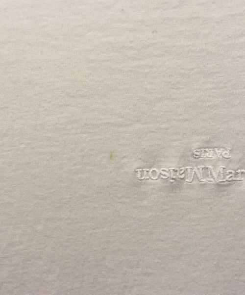 Martin Margiela 10（マルタン・マルジェラ 10）Martin Margiela 10 (マルタン・マルジェラ 10) 反転ロゴ刺繍クルーネックTシャツ ホワイト サイズ:Sの古着・服飾アイテム