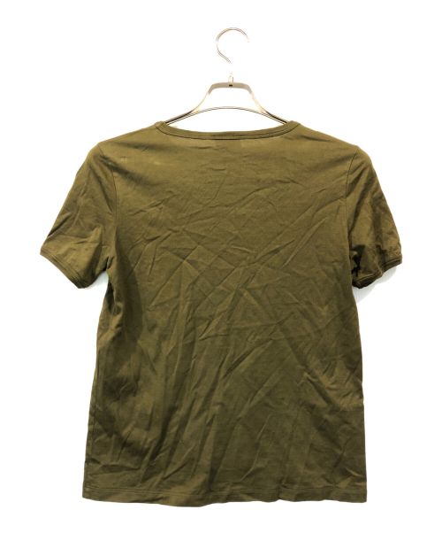 CELINE（セリーヌ）CELINE (セリーヌ) ロゴプリントTシャツ カーキ サイズ:Sの古着・服飾アイテム