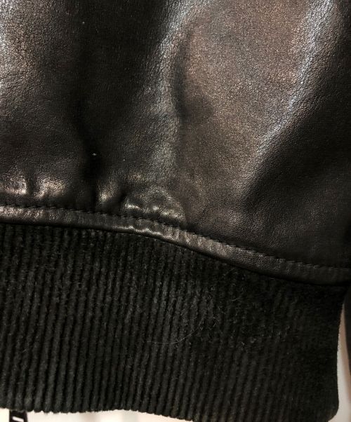 DSQUARED2（ディースクエアード）DSQUARED2 (ディースクエアード) オールドレザージャケット ブラック サイズ:48の古着・服飾アイテム