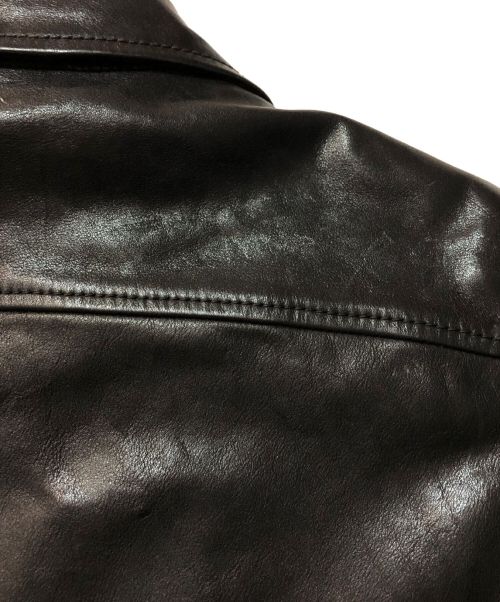 DSQUARED2（ディースクエアード）DSQUARED2 (ディースクエアード) オールドレザージャケット ブラック サイズ:48の古着・服飾アイテム