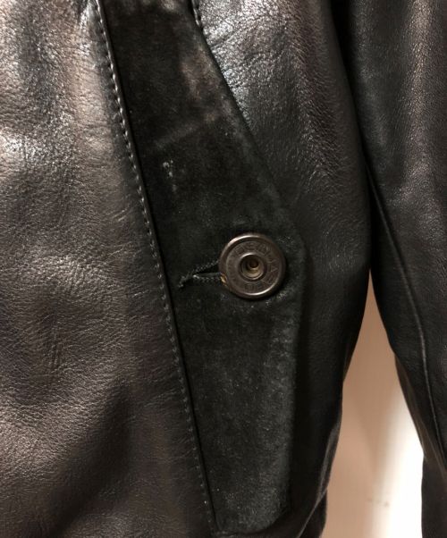 DSQUARED2（ディースクエアード）DSQUARED2 (ディースクエアード) オールドレザージャケット ブラック サイズ:48の古着・服飾アイテム