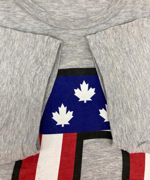 DSQUARED2（ディースクエアード）DSQUARED2 (ディースクエアード) FLAG ロゴプリントTEE グレー サイズ:XXLの古着・服飾アイテム