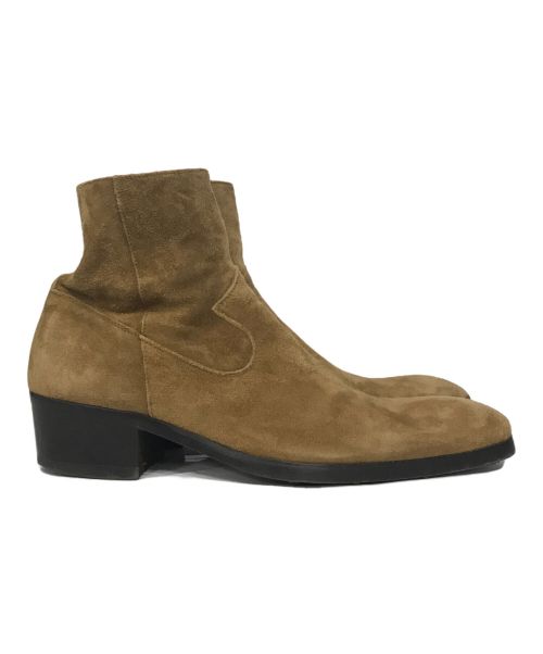 Whoop-de-doo（フープディドゥ）Whoop-de-doo (フープディドゥ) ジップアップヒールブーツ ベージュ サイズ:25の古着・服飾アイテム