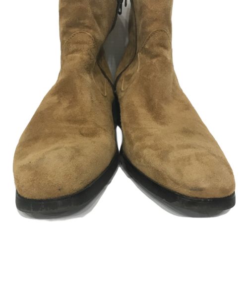 Whoop-de-doo（フープディドゥ）Whoop-de-doo (フープディドゥ) ジップアップヒールブーツ ベージュ サイズ:25の古着・服飾アイテム