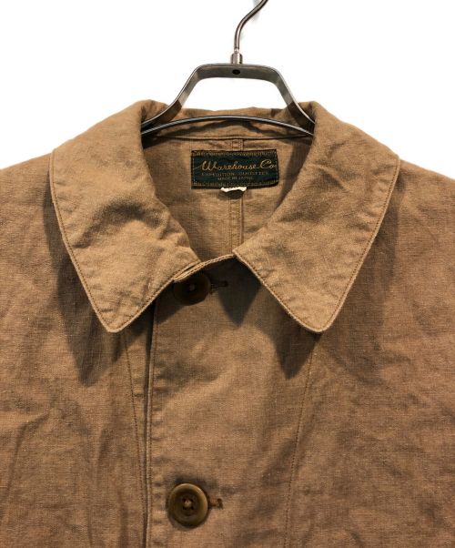 WAREHOUSE（ウエアハウス）WAREHOUSE (ウエアハウス) コットンリネンブレンドコート ベージュ サイズ:38の古着・服飾アイテム