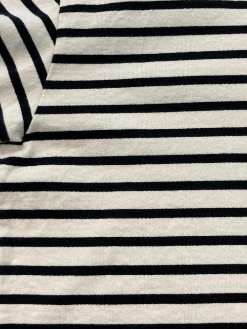 LE（エルイー）LE (エルイー) ボーダーモックネックカットソー ブラック×ホワイト サイズ:Lの古着・服飾アイテム