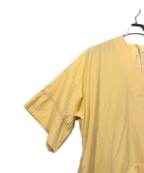 Ujoh（ウジョー）Ujoh (ウジョー) スクエアヘムシャツドレス イエロー サイズ:2の古着・服飾アイテム