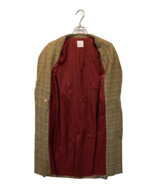 Ameri（アメリ）Ameri (アメリ) グレンチェックダブルコート ベージュ サイズ:不明の古着・服飾アイテム