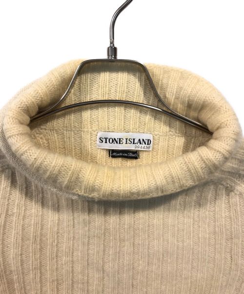 STONE ISLAND（ストーンアイランド）STONE ISLAND (ストーンアイランド) アーカイブダブルハイネックニット ベージュ サイズ:Lの古着・服飾アイテム