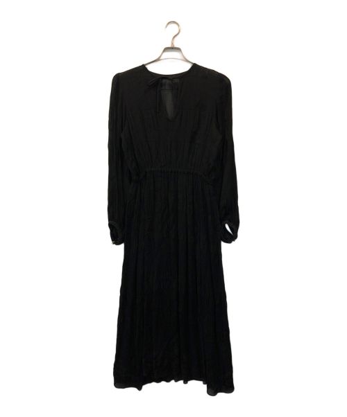 ADORE（アドーア）ADORE (アドーア) シャーリングジャガードワンピース ブラック サイズ:38の古着・服飾アイテム