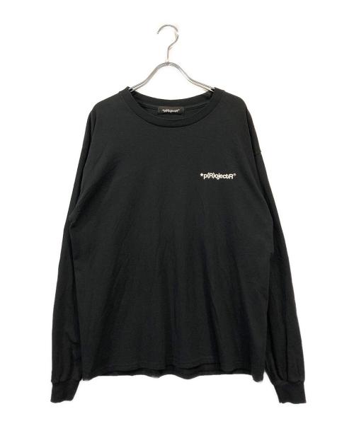 p(R)ojectR（プロジェクトアール）p(R)ojectR (プロジェクトアール) ロゴカットソー ブラック サイズ:Lの古着・服飾アイテム