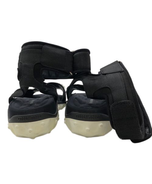 MIU MIU（ミュウミュウ）MIU MIU (ミュウミュウ) ビジューストラップサンダル ブラック サイズ:SIZE 36の古着・服飾アイテム