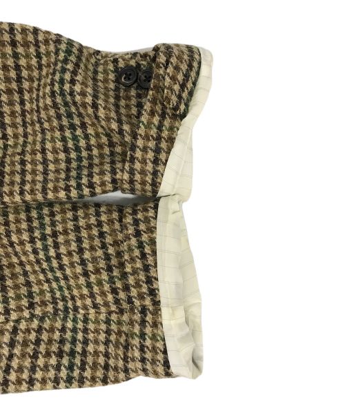 PAUL SMITH（ポールスミス）PAUL SMITH (ポールスミス) “MOON” HOUND'S TOOTH ツイードチェスターコート ブラウン サイズ:Mの古着・服飾アイテム