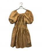 devotion twinsデボーションツインズ）の古着「コットンギャザーショートドレス」｜ベージュ