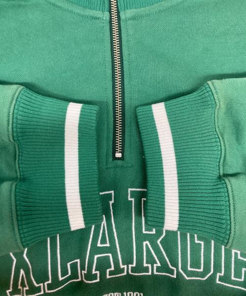 X-LARGE（エクストララージ）X-LARGE (エクストララージ) STRIPED RIB HALF ZIP SWEAT グリーン サイズ:Xの古着・服飾アイテム