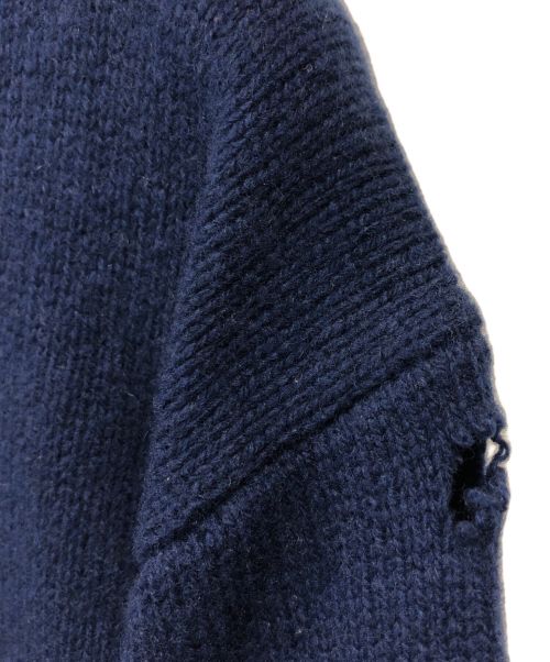 JIL SANDER（ジルサンダー）JIL SANDER (ジルサンダー) ウールカシミヤブレンドクルーネックニット ネイビー サイズ:44の古着・服飾アイテム