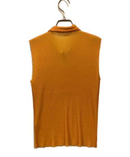 PLEATS PLEASE（プリーツプリーズ）PLEATS PLEASE (プリーツプリーズ) ノースリーブカットソー オレンジ サイズ:SIZE 3の古着・服飾アイテム
