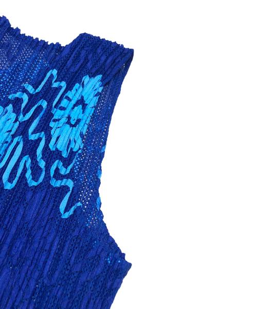 PLEATS PLEASE（プリーツプリーズ）PLEATS PLEASE (プリーツプリーズ) プリーツワンピース ブルー サイズ:2の古着・服飾アイテム