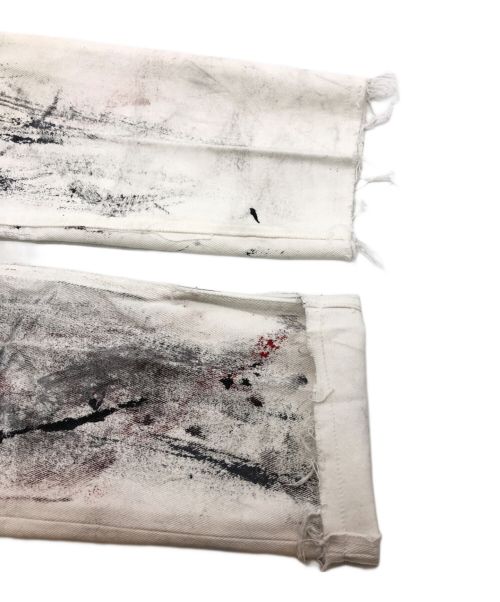 bond vault（ボンド ボルト）bond vault (ボンド) ペイントパンツ ホワイト サイズ:Lの古着・服飾アイテム