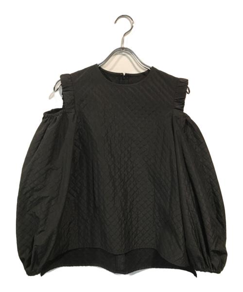 COEL（コエル）COEL (コエル) ジャガードオープンショルダーブラウス ブラック サイズ:FREEの古着・服飾アイテム
