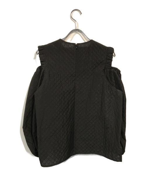 COEL（コエル）COEL (コエル) ジャガードオープンショルダーブラウス ブラック サイズ:FREEの古着・服飾アイテム
