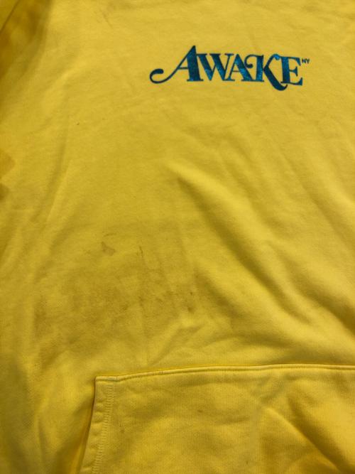 AWAKE（アウェイク）AWAKE (アウェイク) プルオーバーパーカー イエロー サイズ:Lの古着・服飾アイテム