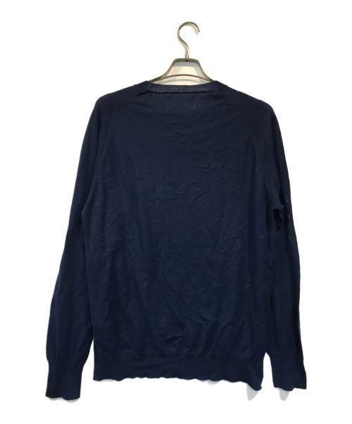 PEEL&LIFT（ピールアンドリフト）PEEL&LIFT (ピールアンドリフト) ダメージ加工クルーネックニット ネイビー サイズ:Mの古着・服飾アイテム