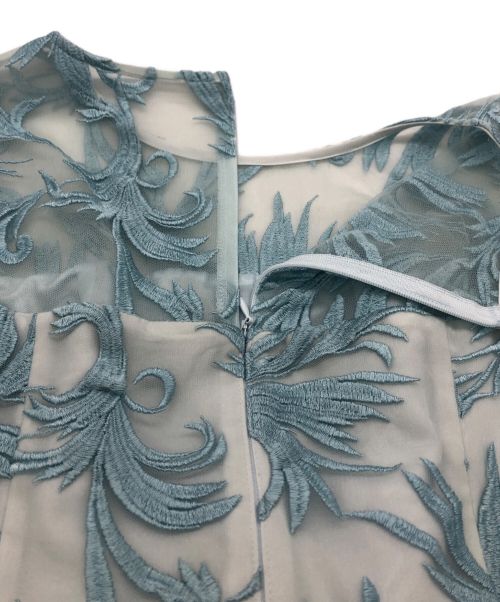 Diagram GRACE CONTINENTAL（ダイアグラム グレースコンチネンタル）Diagram GRACE CONTINENTAL (ダイアグラム グレースコンチネンタル) レースノースリーブワンピース ブルー サイズ:Sの古着・服飾アイテム