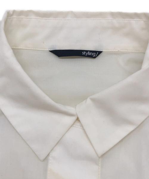 styling/（スタイリング）styling/ (スタイリング) プリーツヘムシャツワンピース ホワイト サイズ:SIZE 0の古着・服飾アイテム