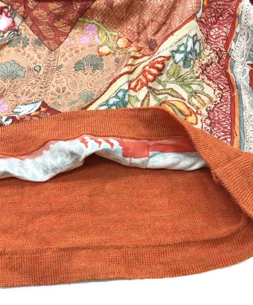 ETRO（エトロ）ETRO (エトロ) 総柄タートルネックニット オレンジ サイズ:無しの古着・服飾アイテム