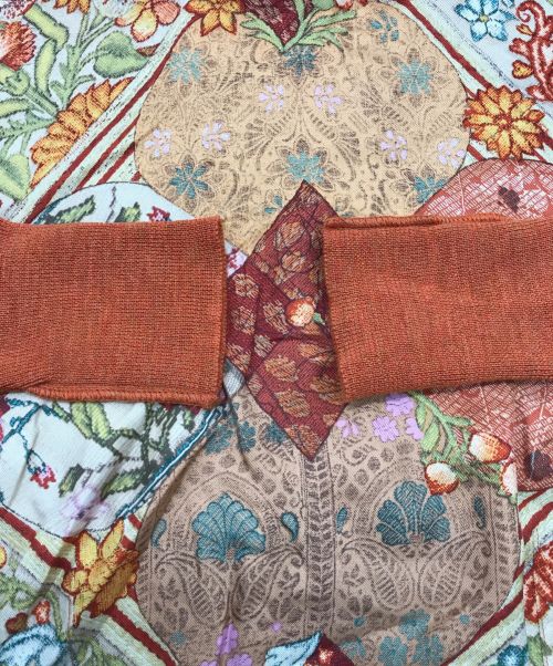 ETRO（エトロ）ETRO (エトロ) 総柄タートルネックニット オレンジ サイズ:無しの古着・服飾アイテム
