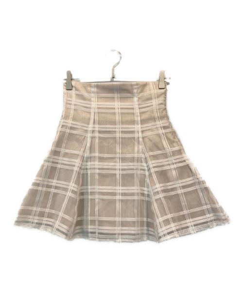 MERCURY DUO（マーキュリーデュオ）MERCURY DUO (マーキュリーデュオ) シアーチェックバックレースアップミニスカパン ピンク サイズ:Mの古着・服飾アイテム