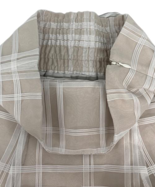 MERCURY DUO（マーキュリーデュオ）MERCURY DUO (マーキュリーデュオ) シアーチェックバックレースアップミニスカパン ピンク サイズ:Mの古着・服飾アイテム