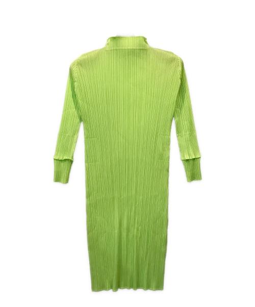 PLEATS PLEASE（プリーツプリーズ）PLEATS PLEASE (プリーツプリーズ) プリーツワンピース グリーン サイズ:3の古着・服飾アイテム
